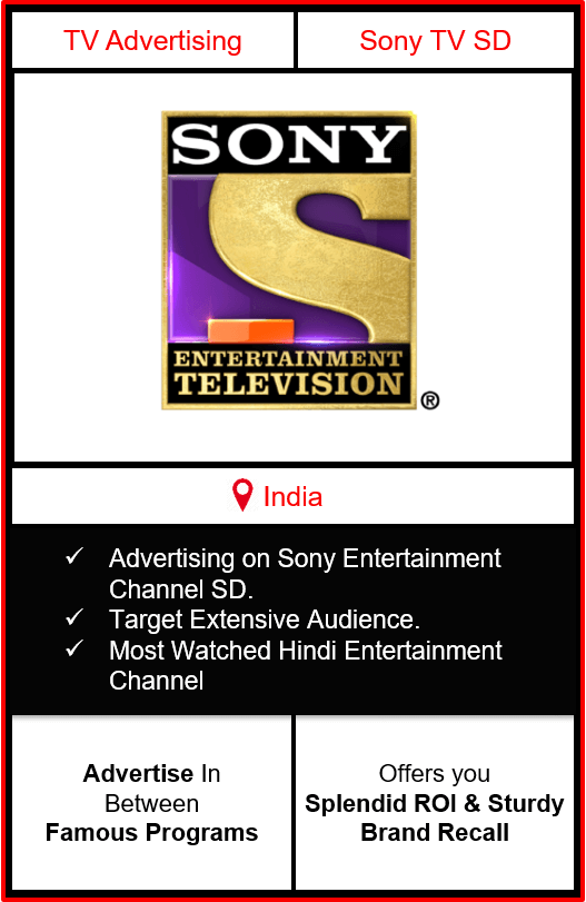 Advertising on Sony Entertainment Channel Sony TV Advertising