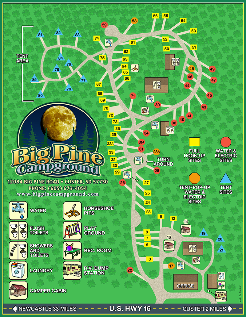 Big Pine Campground Map