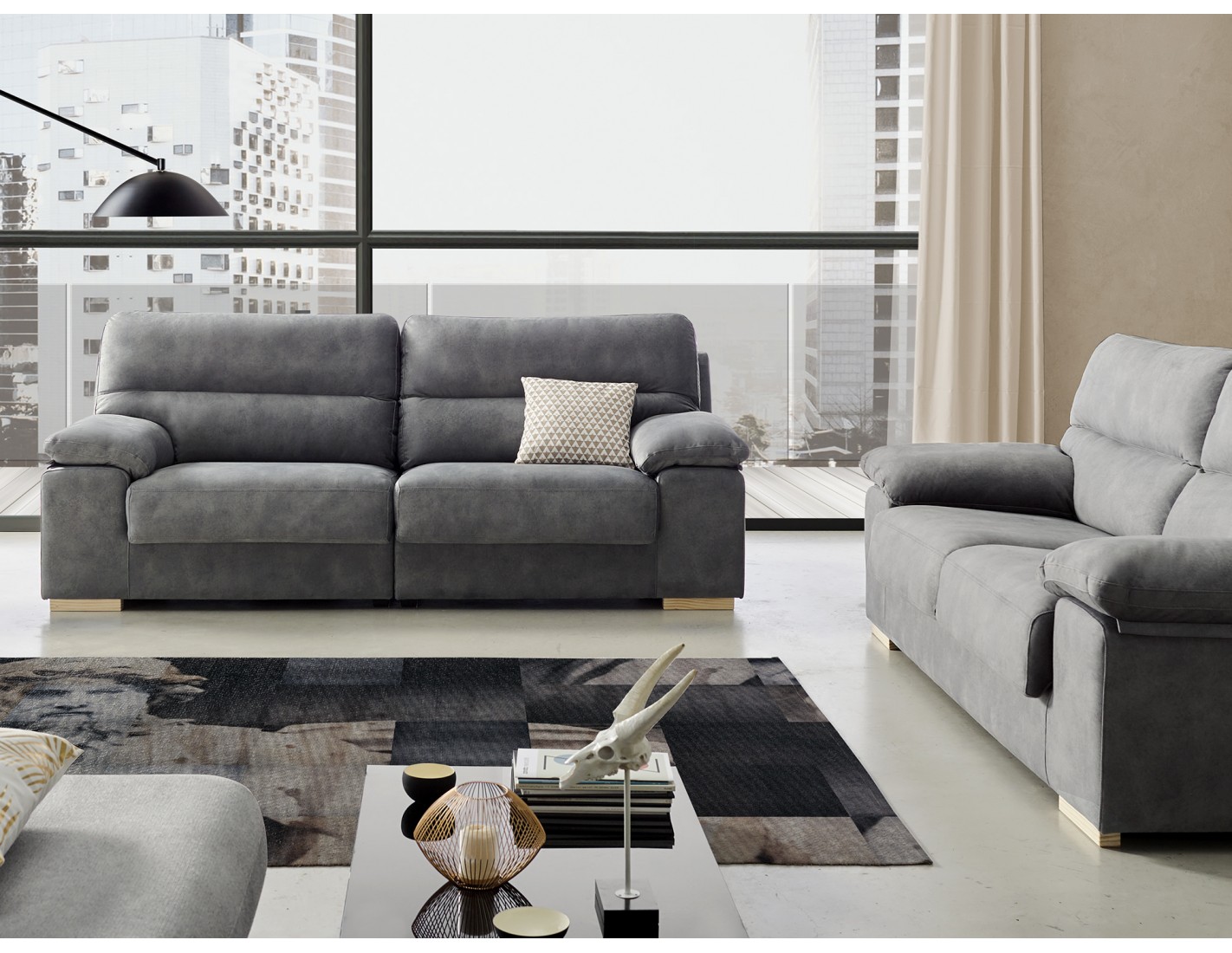 Conjunto de sofás de diseño Mod. Palos. Sofás baratos online.