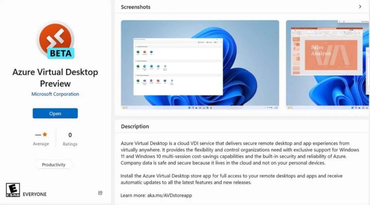 Microsoft announces availability of Azure Virtual Desktop Preview app