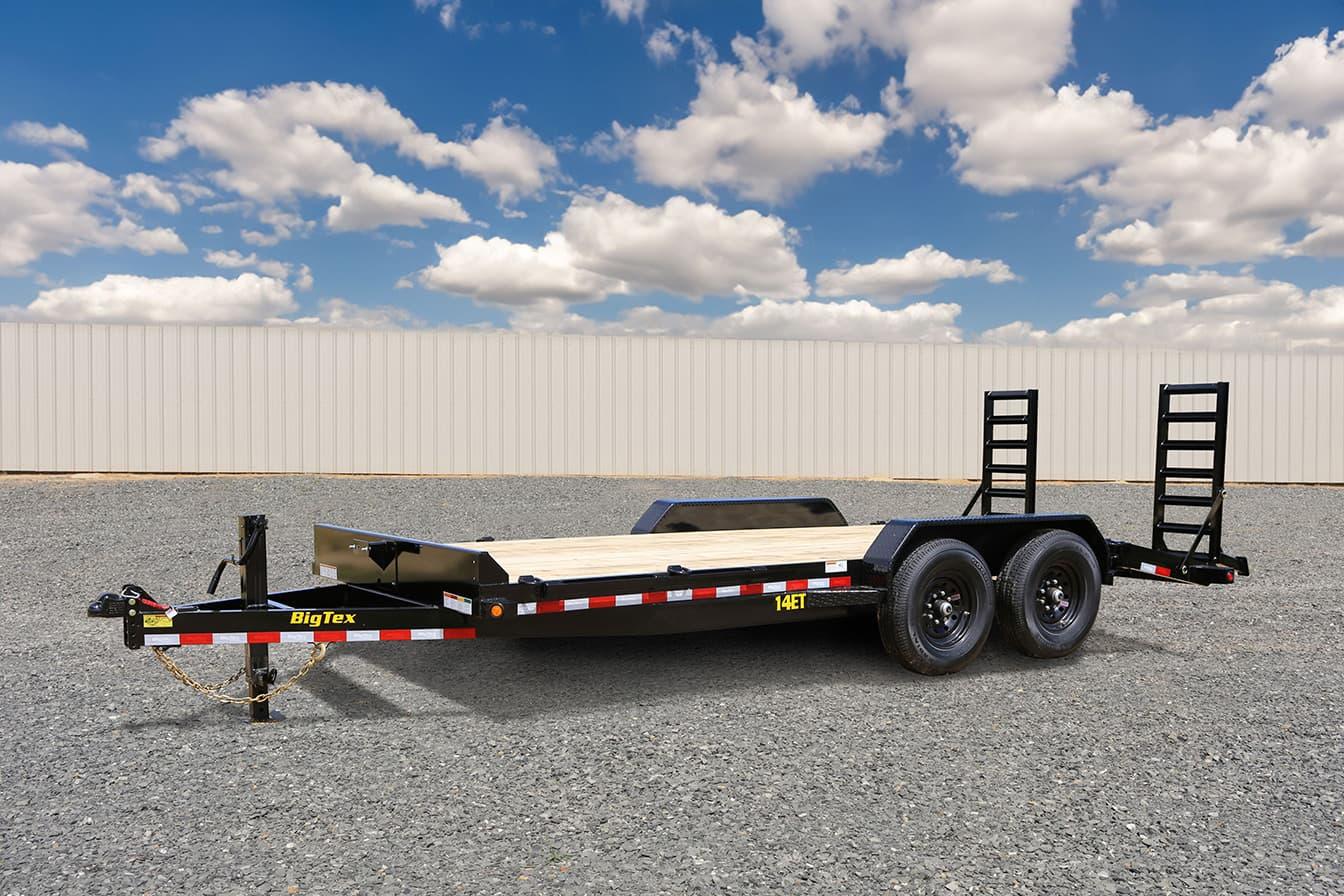 Big Tex 14ET 83" x 18 Steel Deck Tandem Axle Equipment Trailer Big