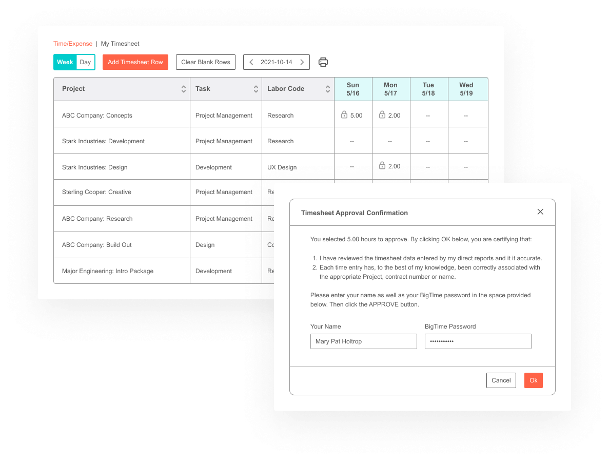 DCAA Compliant Time Tracking Software BigTime