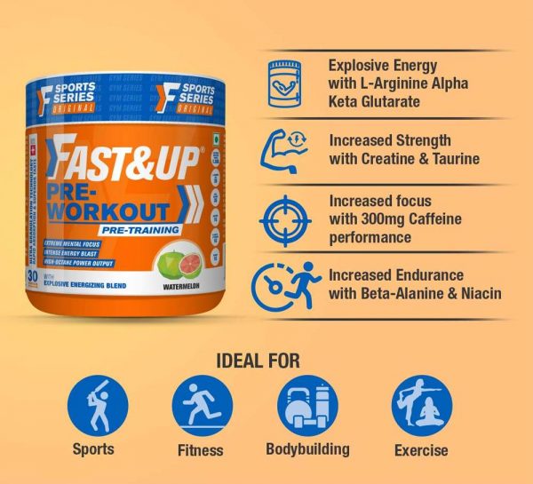 Fast&amp;Up PreWorkout 300gm PreWorkout Energy Drink Big Value Shop