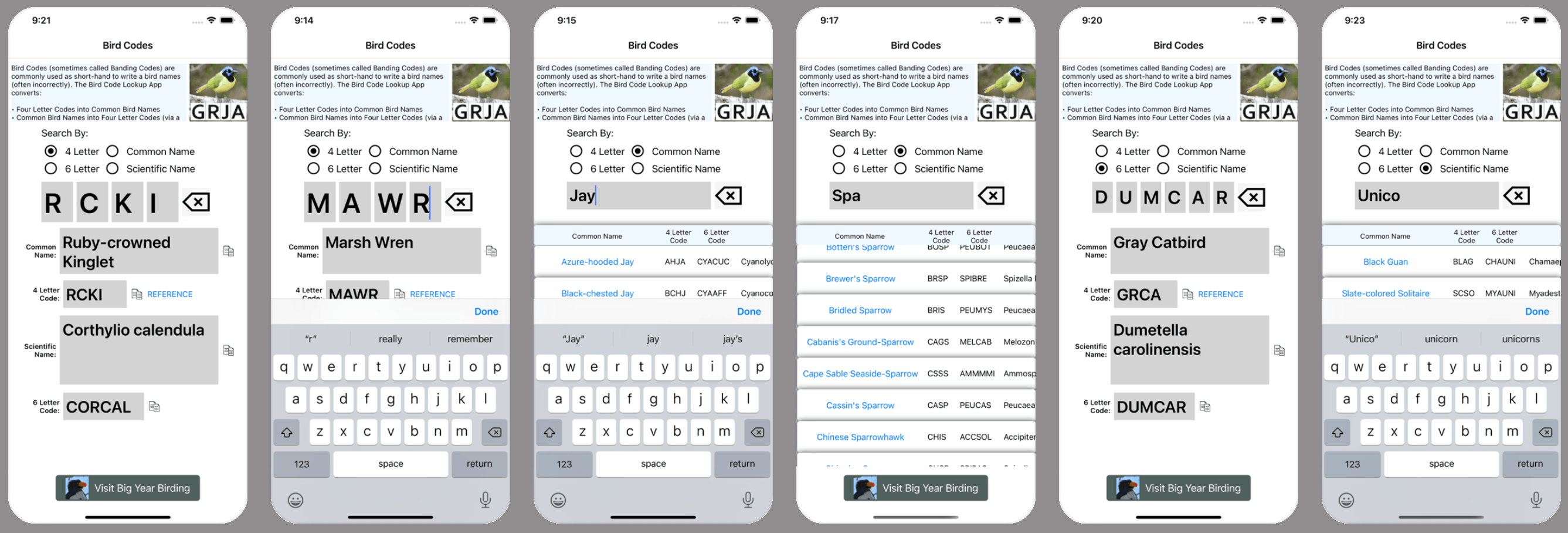 Bird Code Lookup Big Year Birding