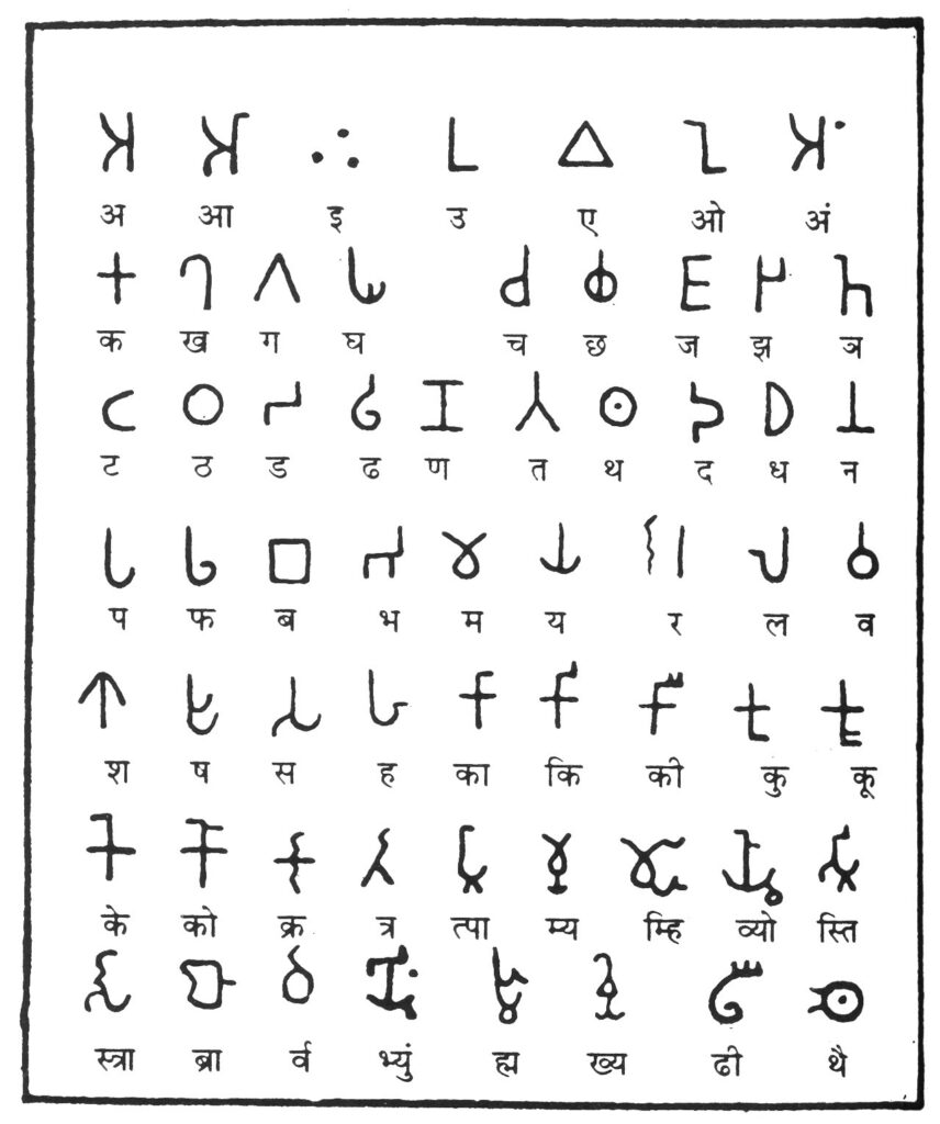 Brahmi script (Dhamma Lipi) Bihar
