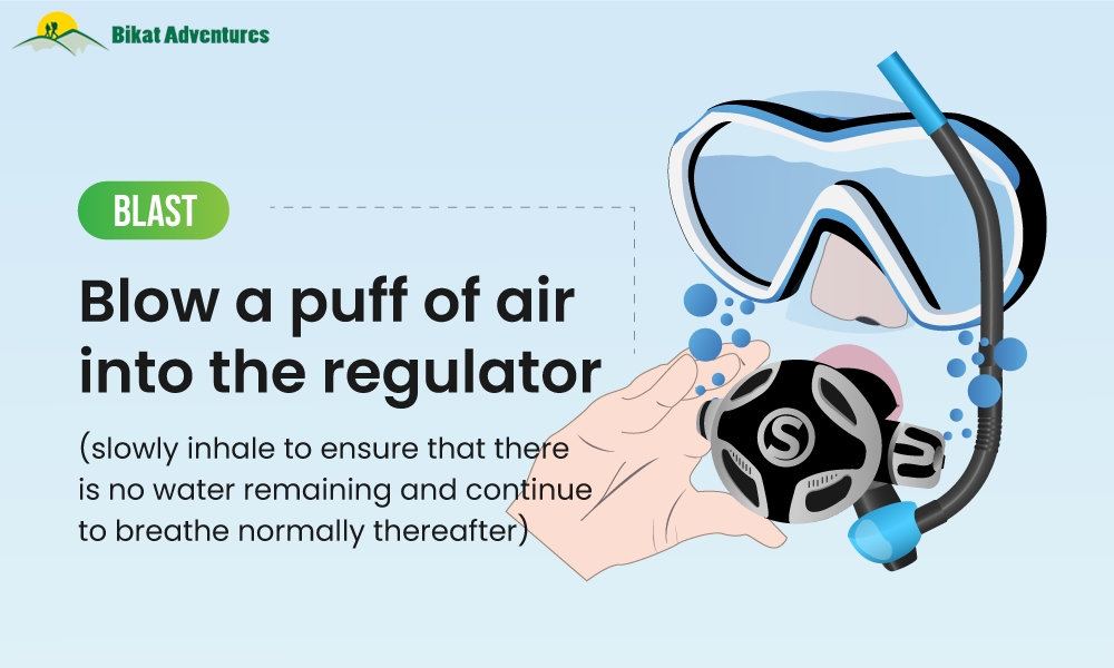 Scuba Diving How to clear your regulator underwater? Bikat Adventures