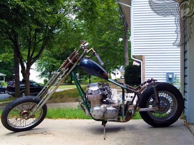 radical old school cb750 chopper bikerMetric