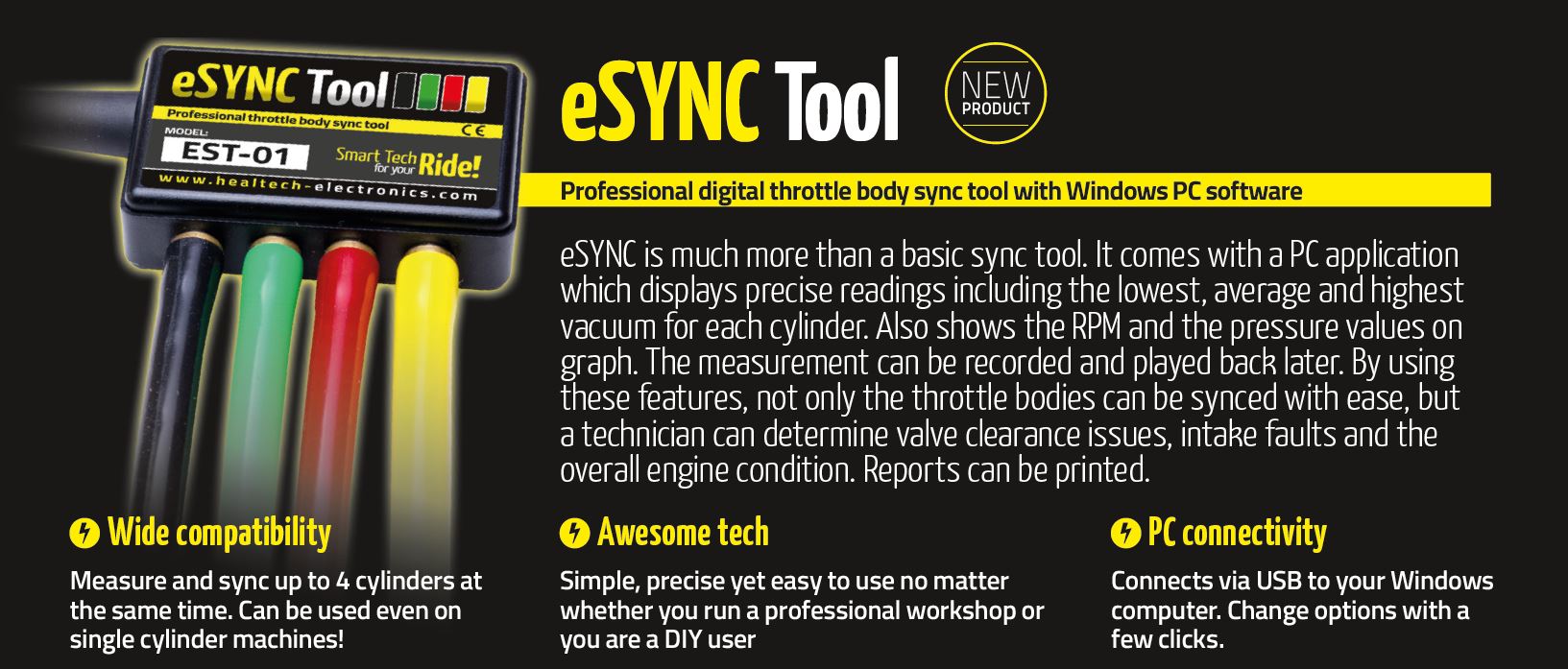 Healtech eSync Throttle Body Balancing Tool