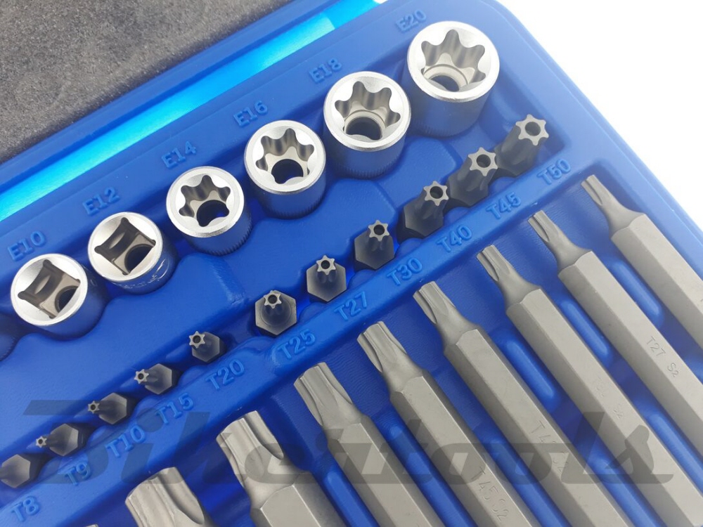 Douilles et embouts Torx étoilé avec douille porteembout Douilles et embouts Torx étoilé avec douille porteembout