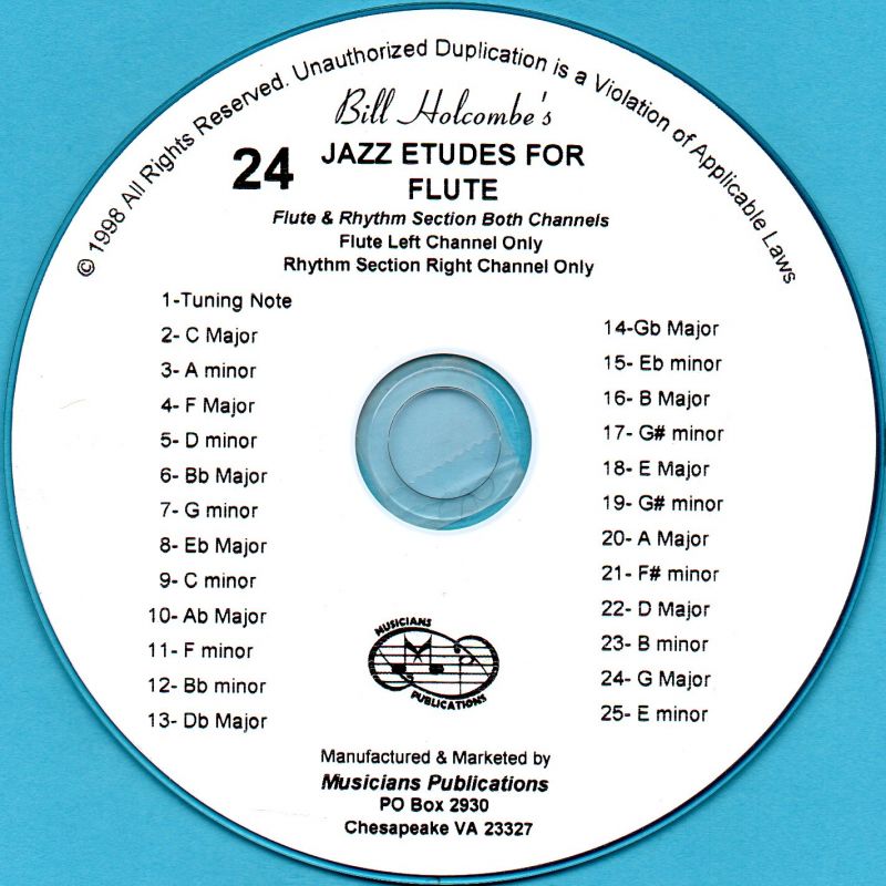 24 Jazz Etudes for Flute (Audio Download) Musicians Publications
