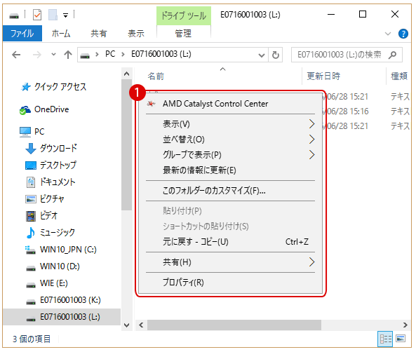 ハードディスクドライブの書き込みを禁止または解除する Windows 10