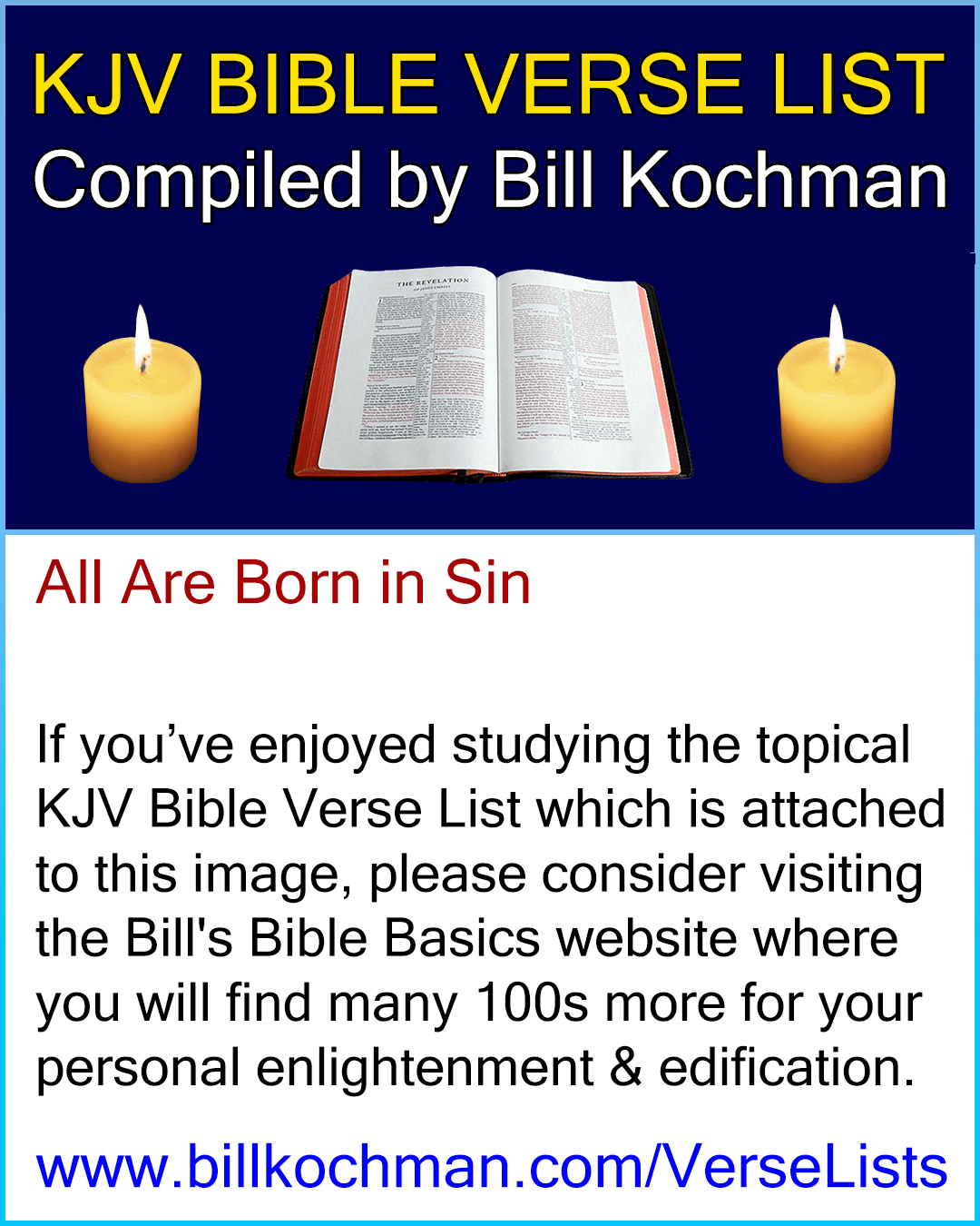 ALL ARE BORN IN SIN — KJV (King James Version) Bible Verse List Bill's Bible Basics Blog