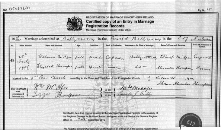Civil Records of Birth, Deaths and Marriages