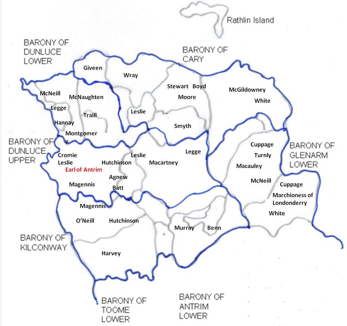 Map of North Antrim Estates