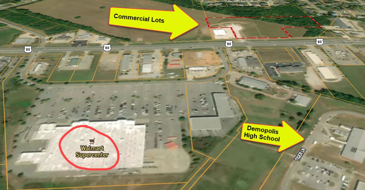 U.S. Hwy 80 Lots across form WalMart Demopolis Alabama Bill Mackey