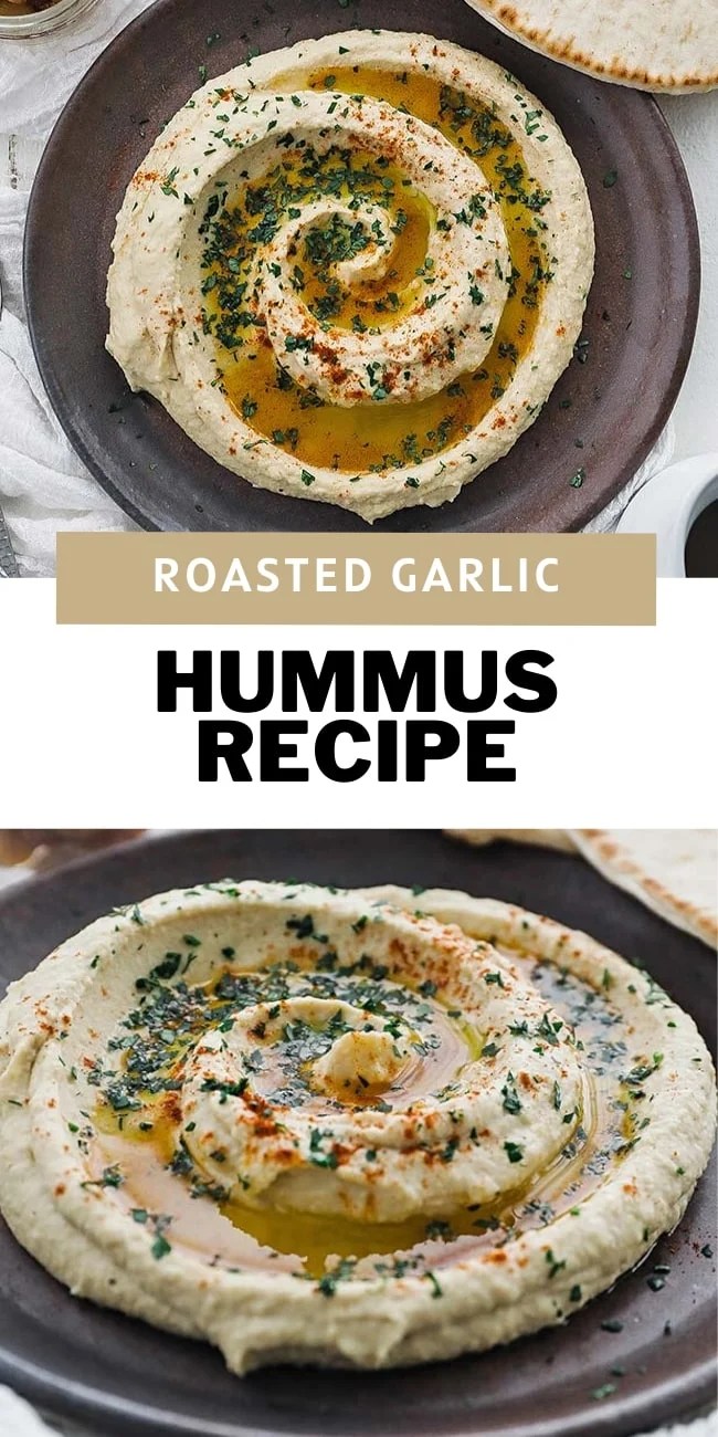 Homemade Hummus with Roasted Garlic and Flat Bread Chef Billy Parisi