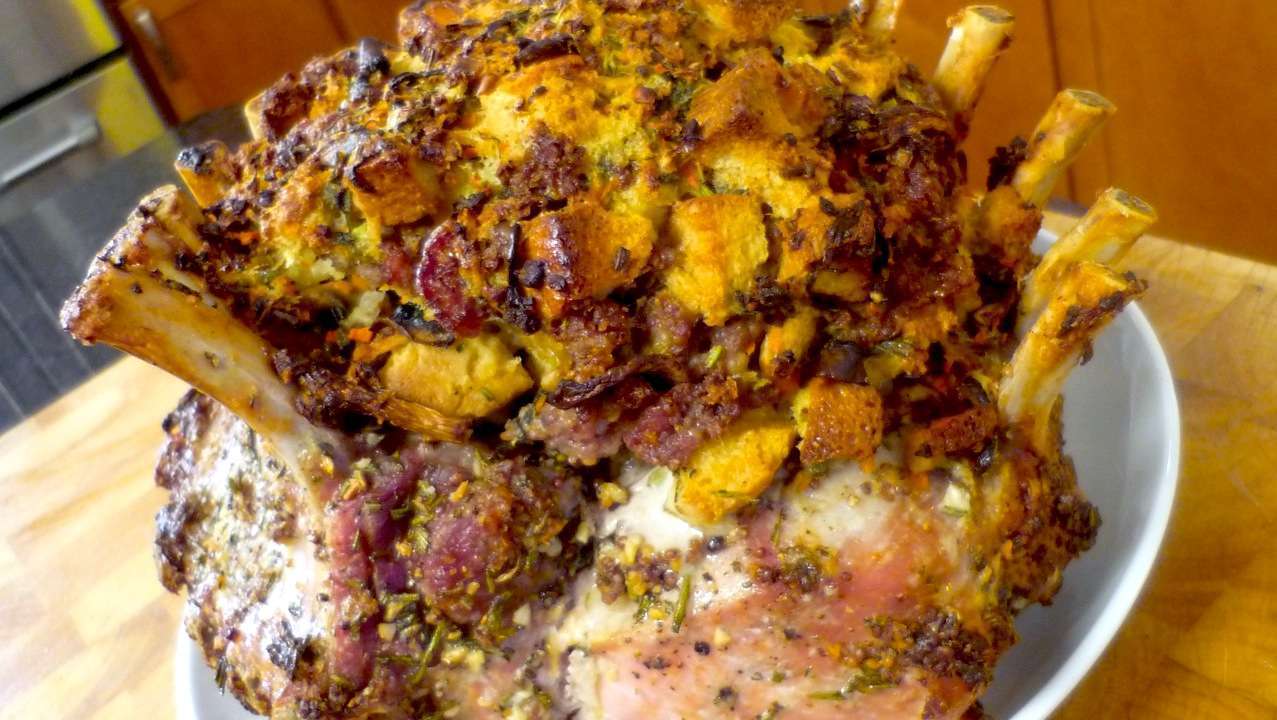 Stuffed Pork Crown Roast Recipe