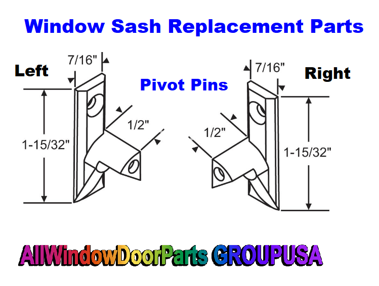 Single Hung Double Hung Window Parts Pivot Pin Sash Tilt Pins