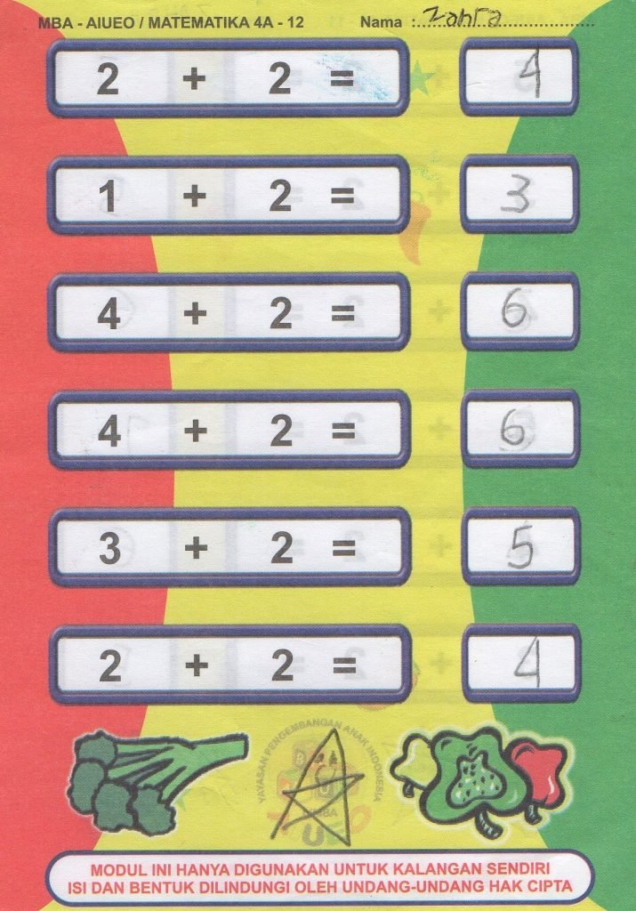 Permainan Modul Matematika murid biMBA Wedomartani Bimbingan Minat