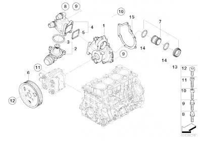 BMW 318i SE 2003 E46 2.0L N42 - Water Pump and Thermostat replacement