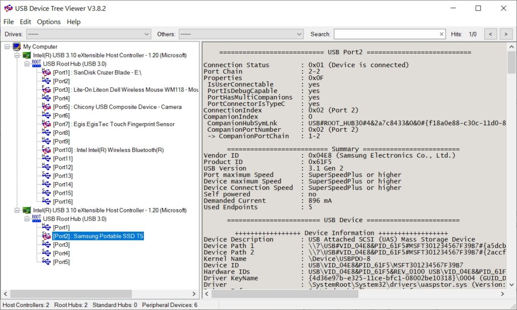 How to check USB Port Version and Device Speed on Windows USB Device