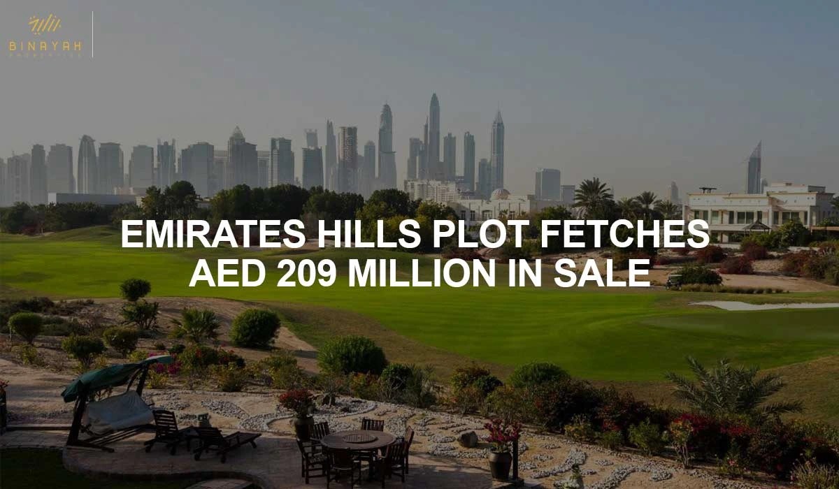 Emirates Hills Plot Fetches AED 209 Million in Sale