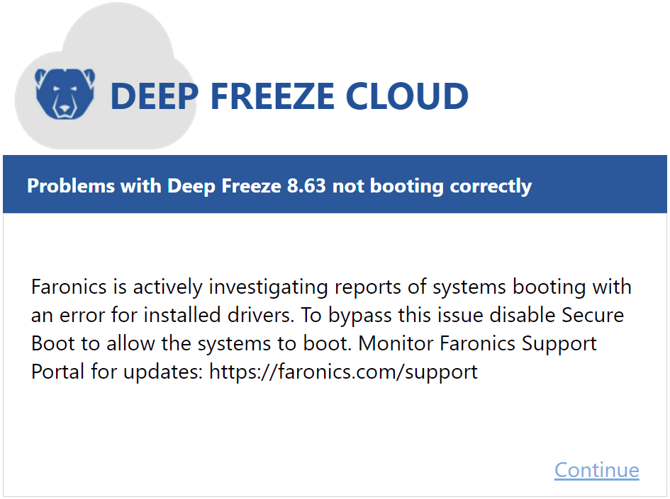 冰点还原 Deep Freeze 8.63 无法正确启动的问题 冰点还原精灵官方网站,Deep Freeze冰点还原软件