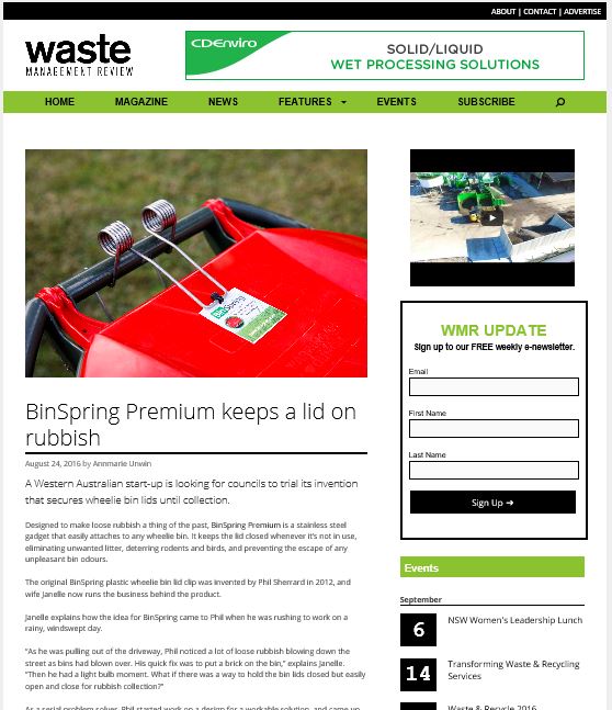 Waste Management Review BinSpring