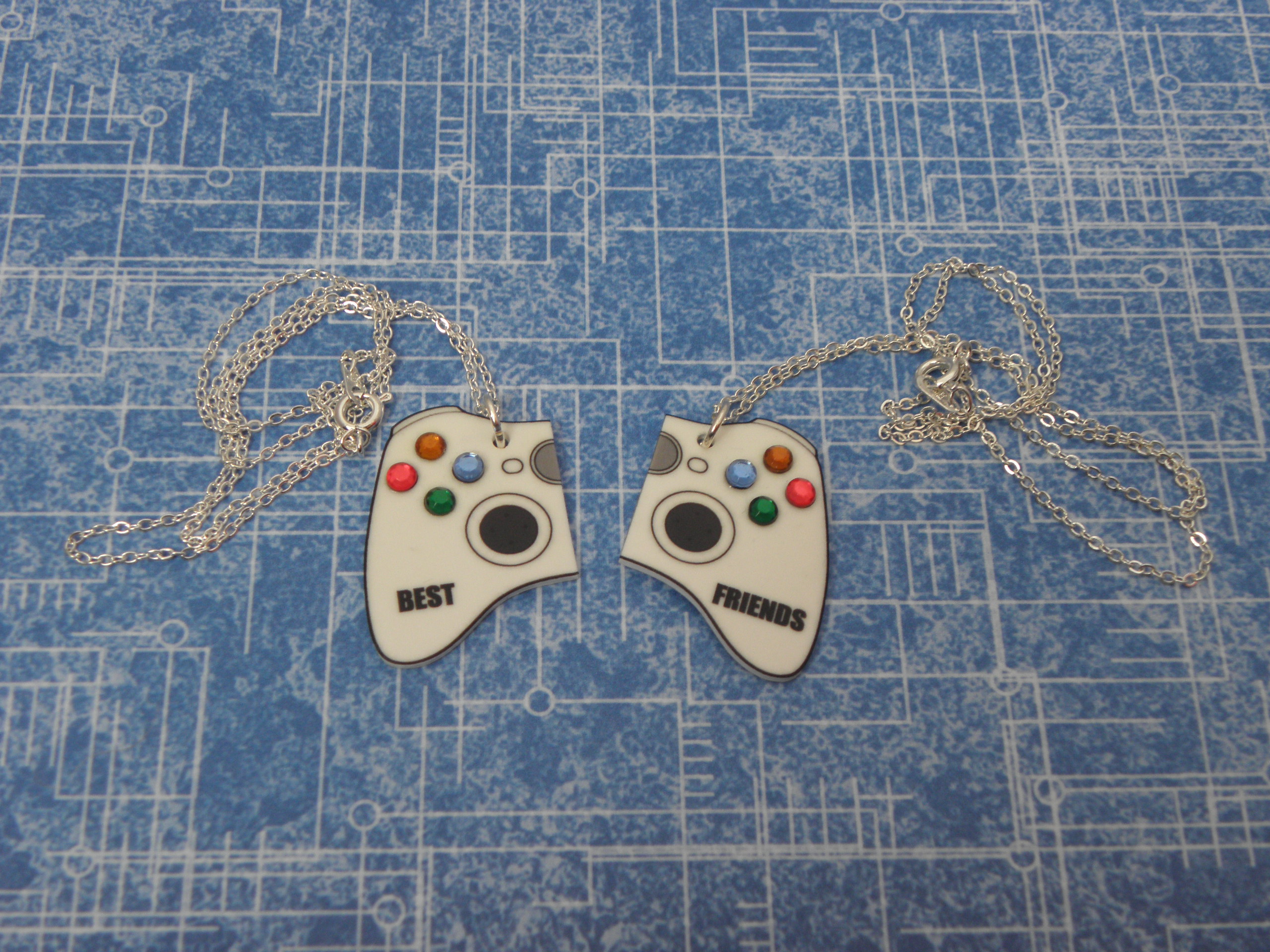 Best Friends Video Games Controller 2 Piece Necklace Biohazard Candy