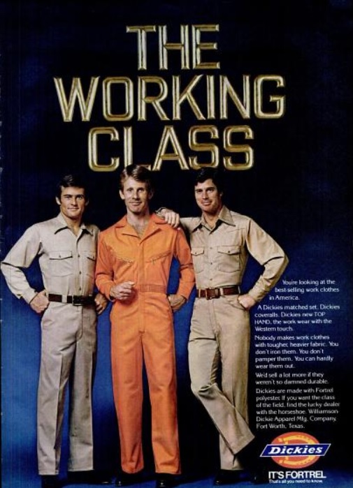 Daily 70s Ad Dickies ‘Working Class’ Wear (1978) Bionic Disco