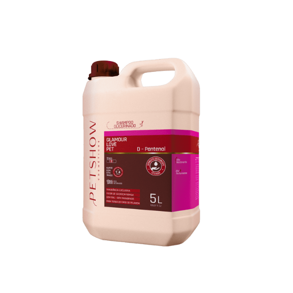 Shampoo Neutro Glicerinado Glamour Love Pet Show 5 litros Biosul Comercio De Produtos Agropet