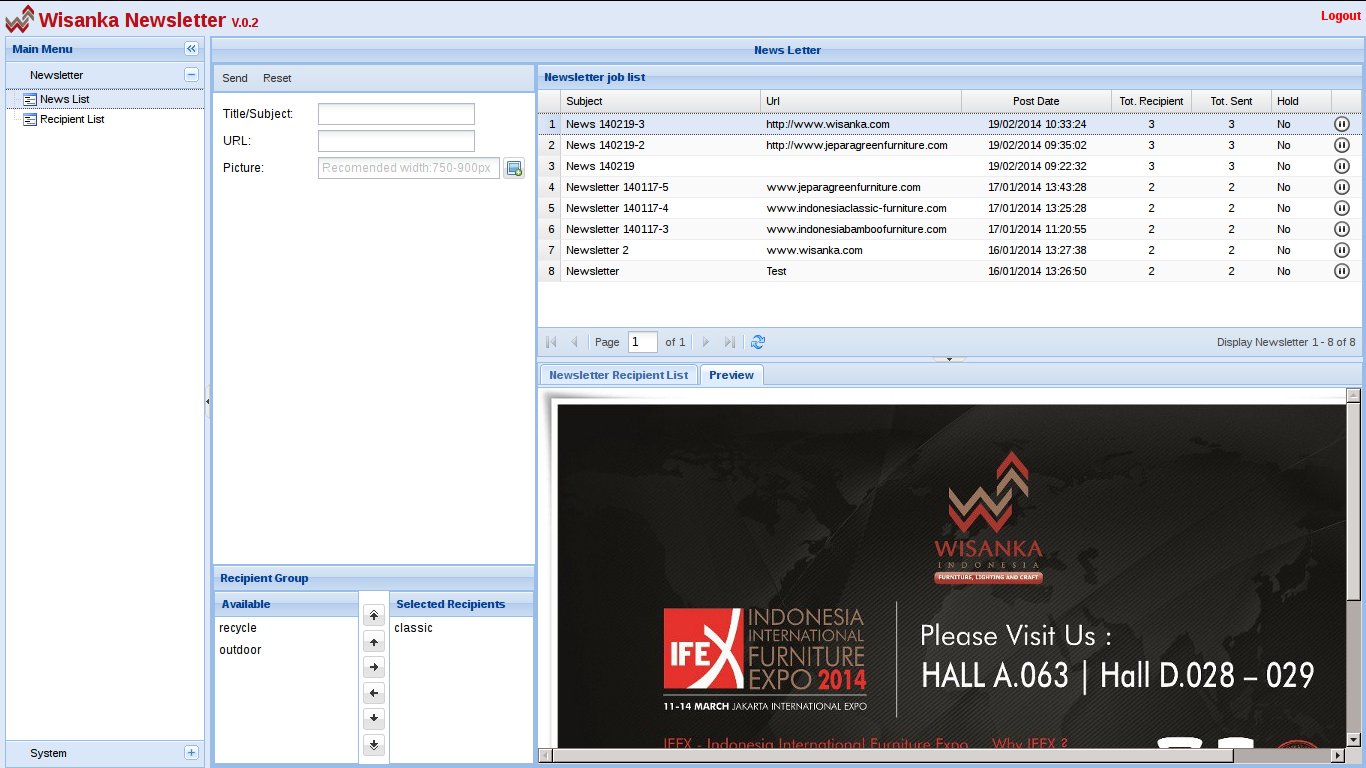Newsletter web apps BIQDev