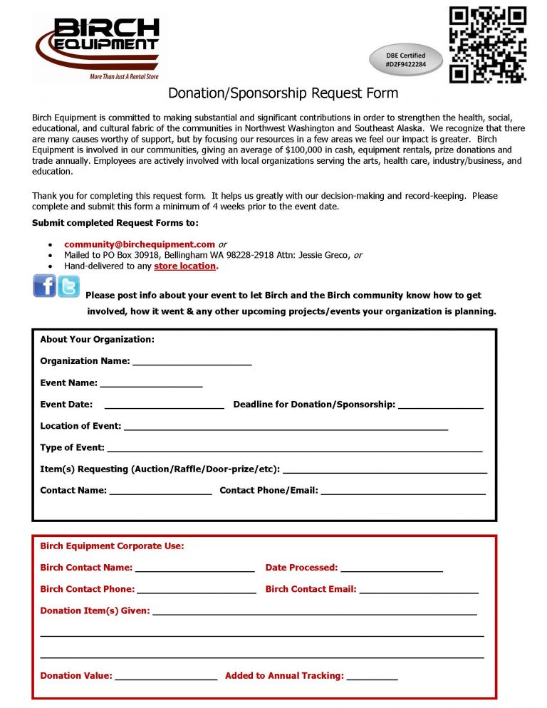Forms & Documents, Credit Application, Donation Request, Planning
