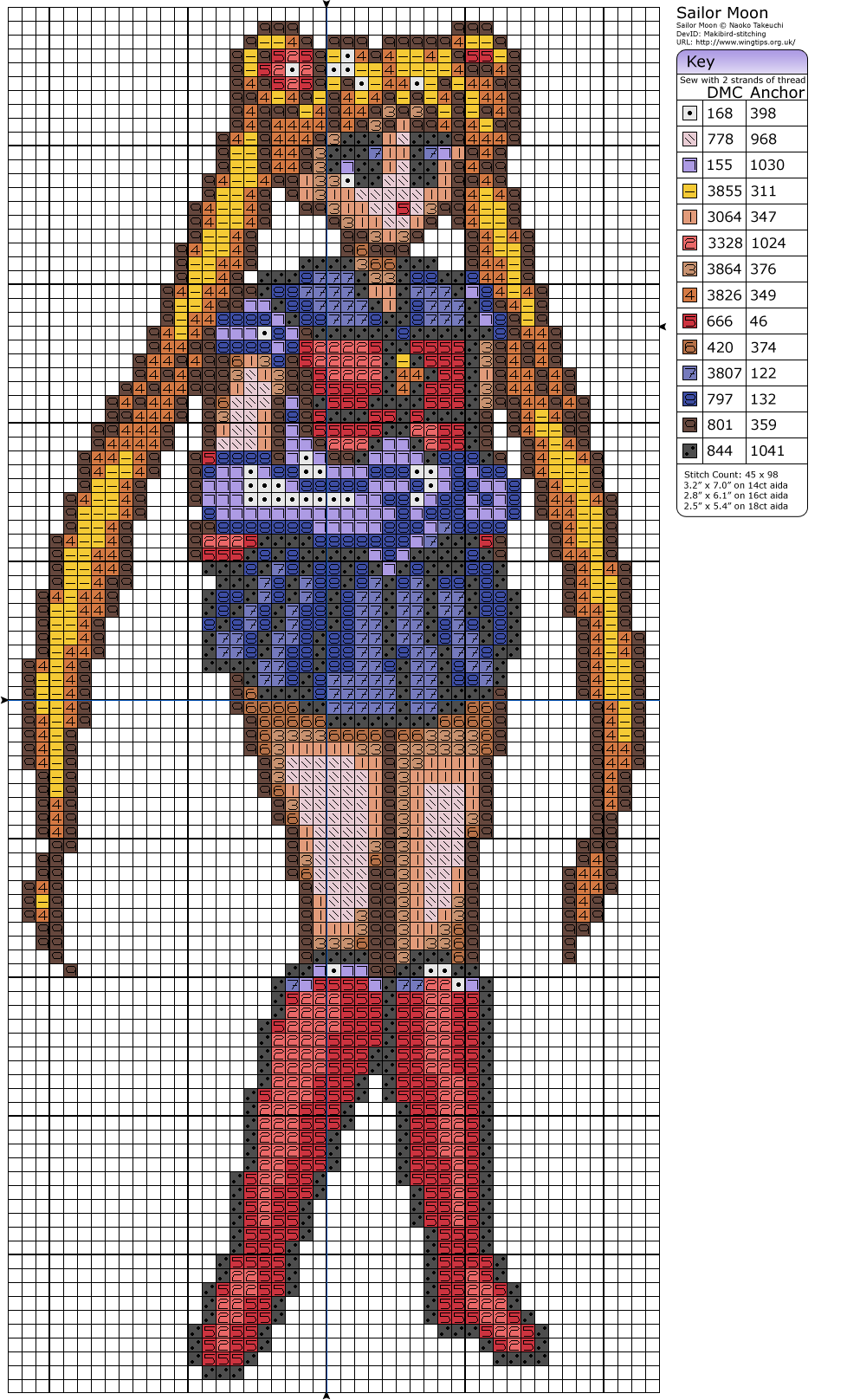 Serena/Sailor Moon Birdie Stitching