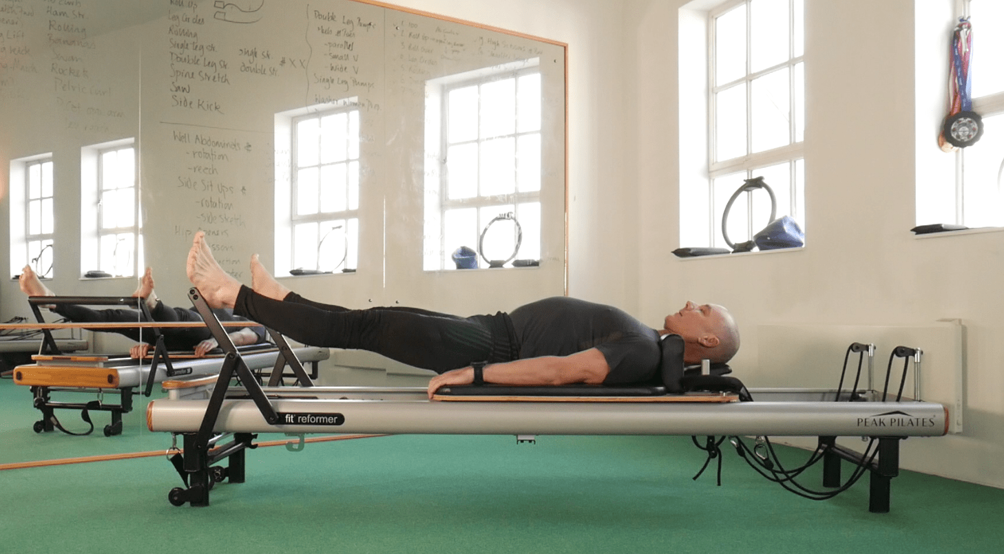 Reformer Footwork Wide V Birmingham Pilates Studios
