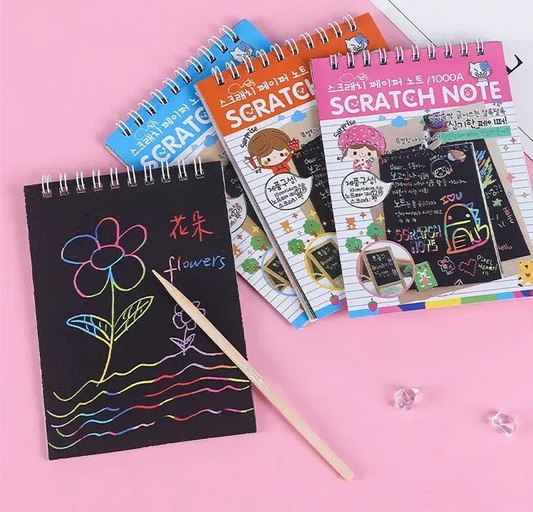 Magic Scratch Notebook for kids (Small) Birthday Boom