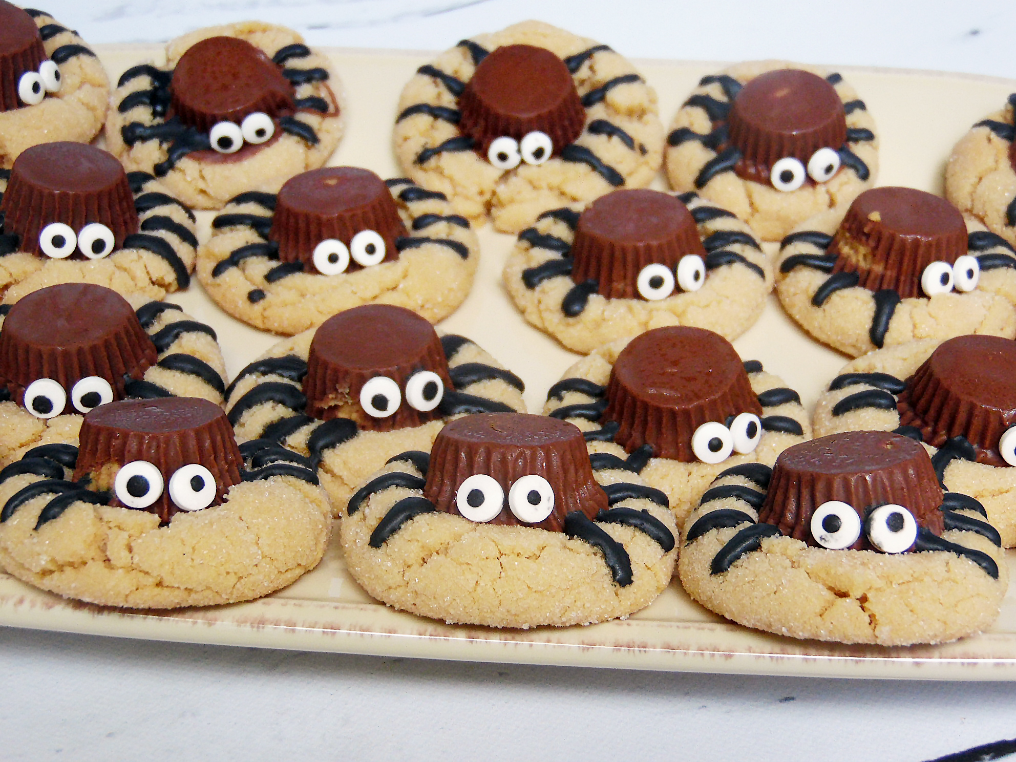 Peanut Butter Spider Cookies Biscuits and Grading