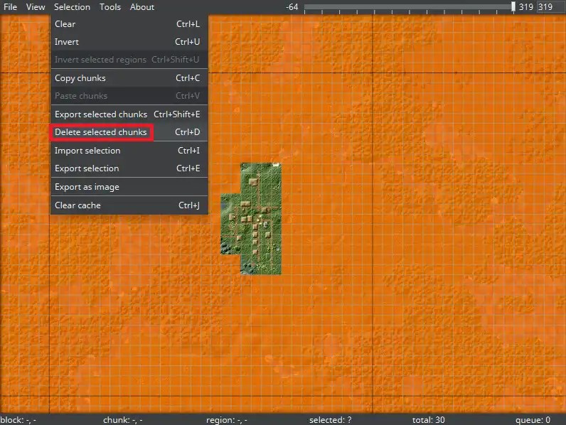 How to Delete Chunks using MCA Selector
