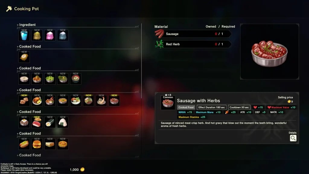 Craftopia Cooking Guide How to Cook & All Facilities