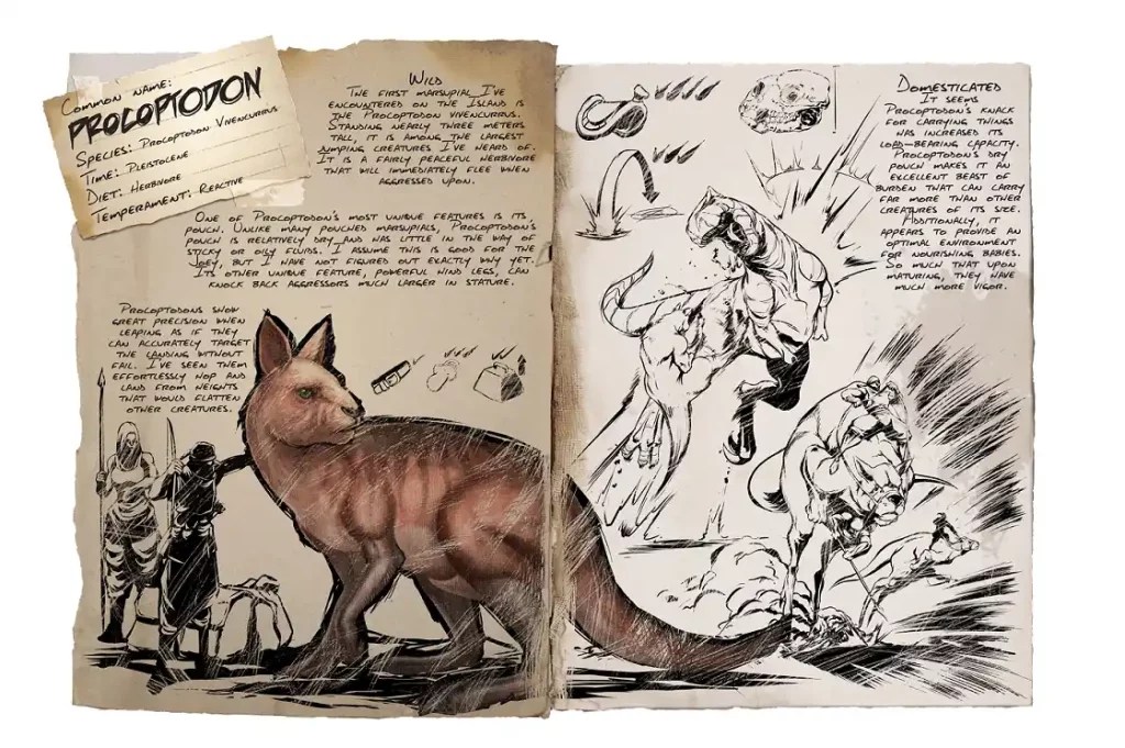 ARK Survival Evolved Procoptodon Species Guide How to Tame, Stats, Locations, & More