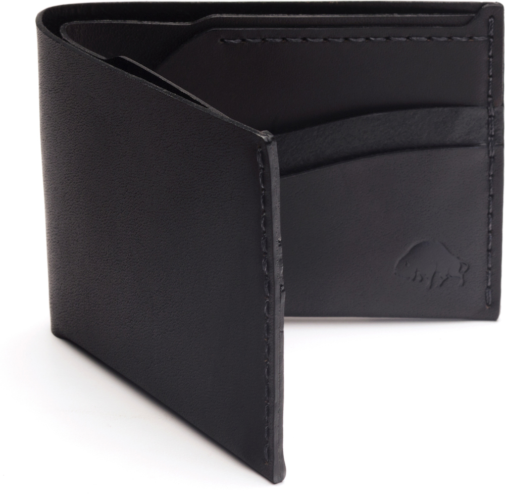 No. 6 Wallet in Jet Bison Made