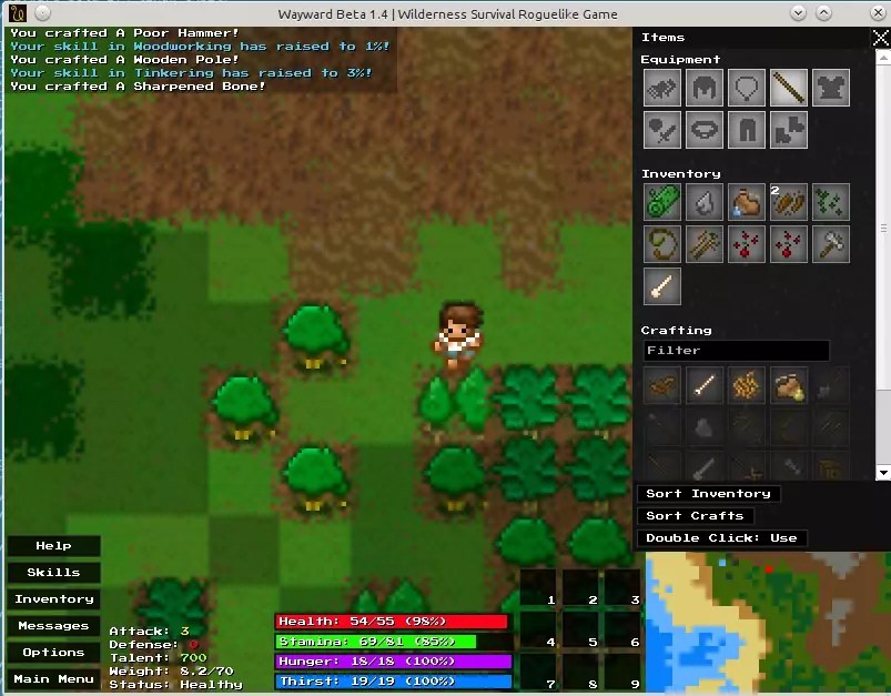 Wayward Roguelike Adventure das hat was » Linux Spiele Open