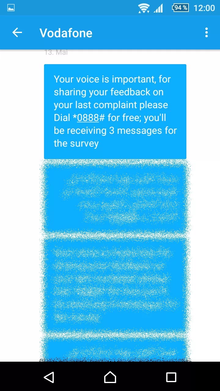 Vodafone Egypt sends me daily spam and it does not stop