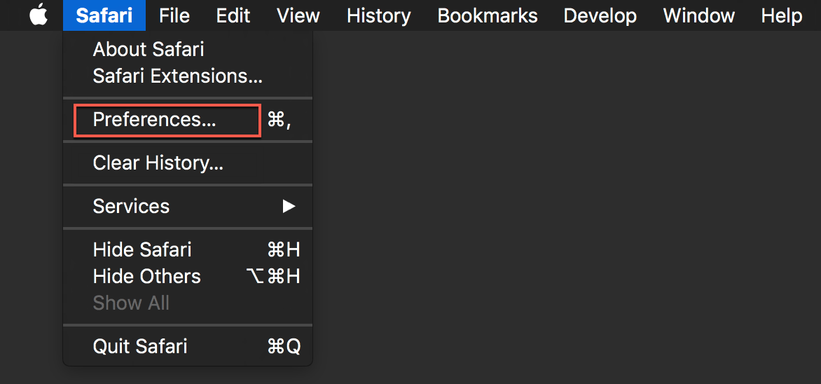 How to clear cache, cookies and addons in Safari on Mac
