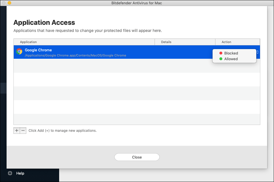 Safe Files in Bitdefender Antivirus for Mac