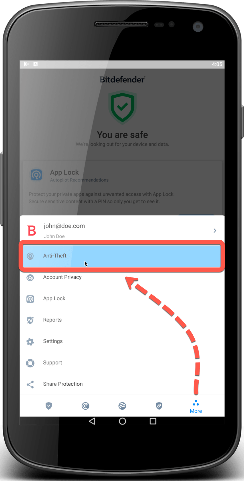 How to use Bitdefender AntiTheft on Android devices