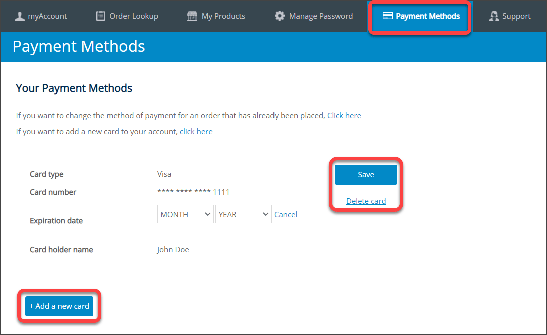 How to update your credit card information