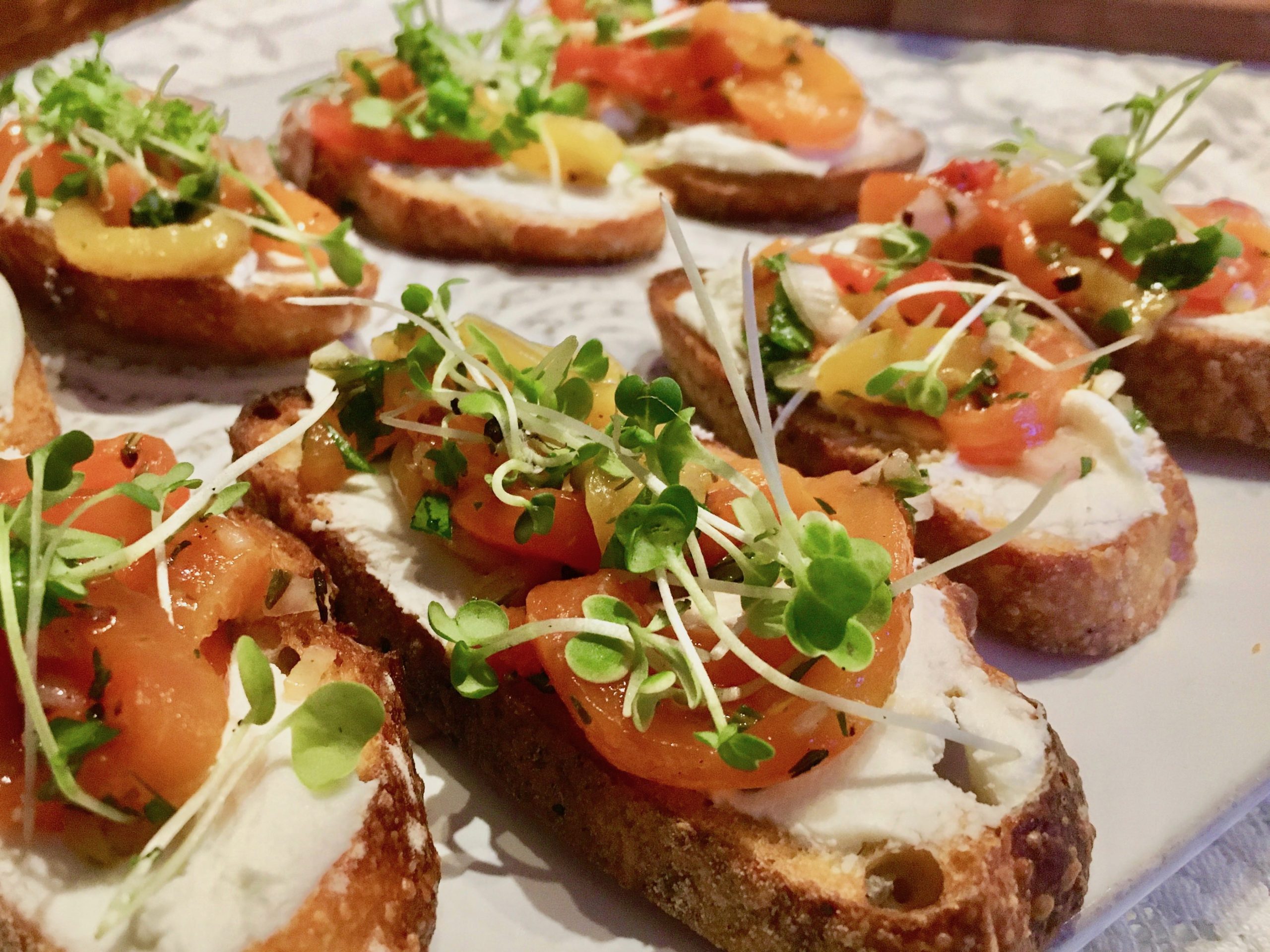 Goat Cheese Roasted Pepper Bruschetta Bite of the Best