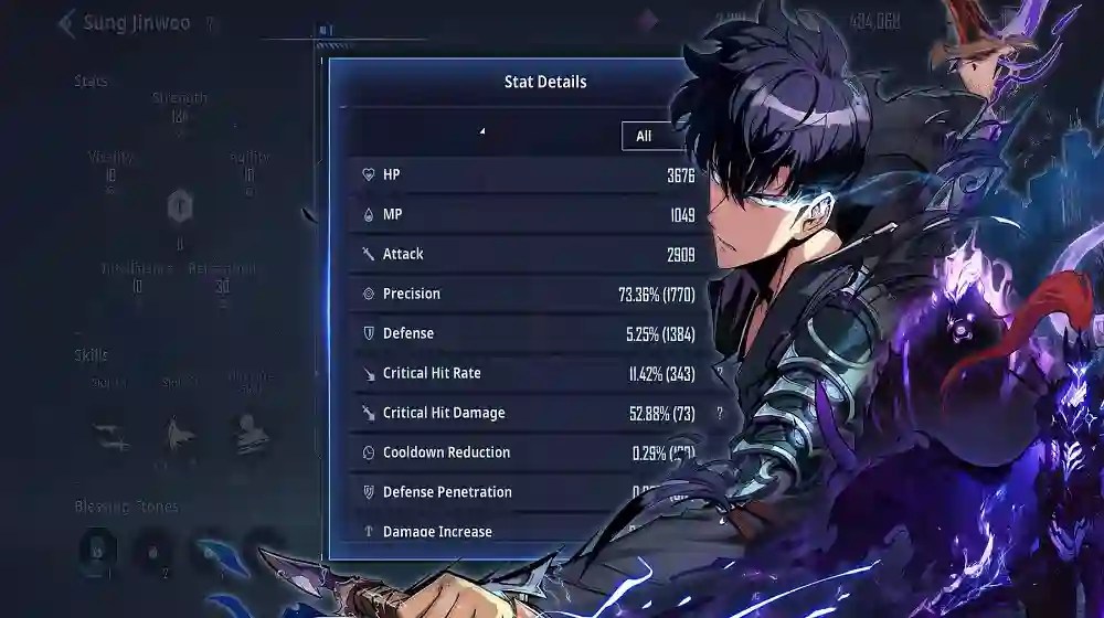 Solo Leveling Characters Detailed Stats, Weapons, And Skills