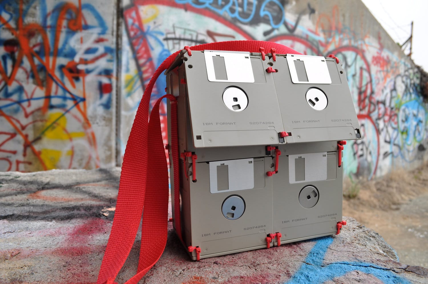 Retro Floppy Disk Storage Bag For The Ultimate Geek Bit Rebels
